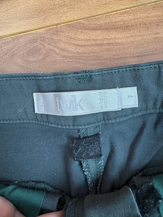 twik Dark Green Pleated Chinos - Picture 2 of 3